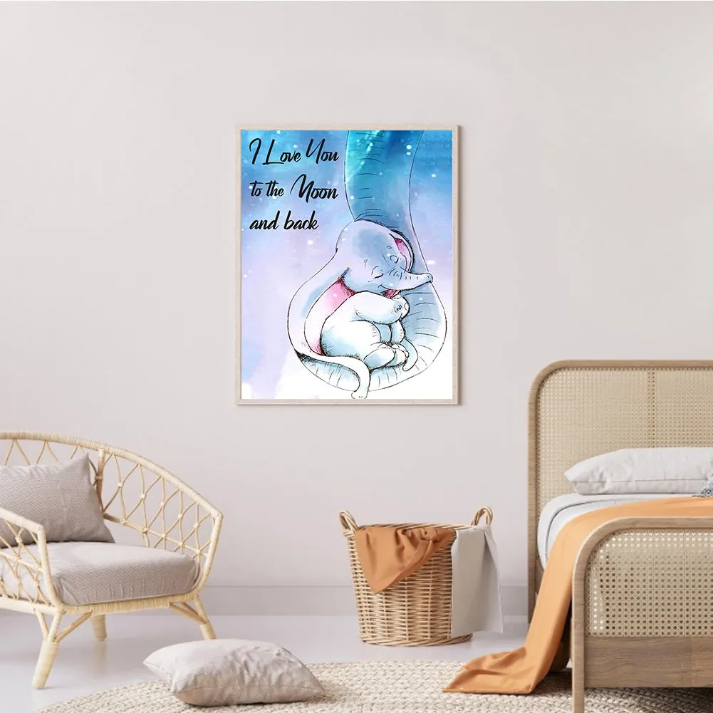White Elephant - Full Round Drill Diamond Painting 30*40CM