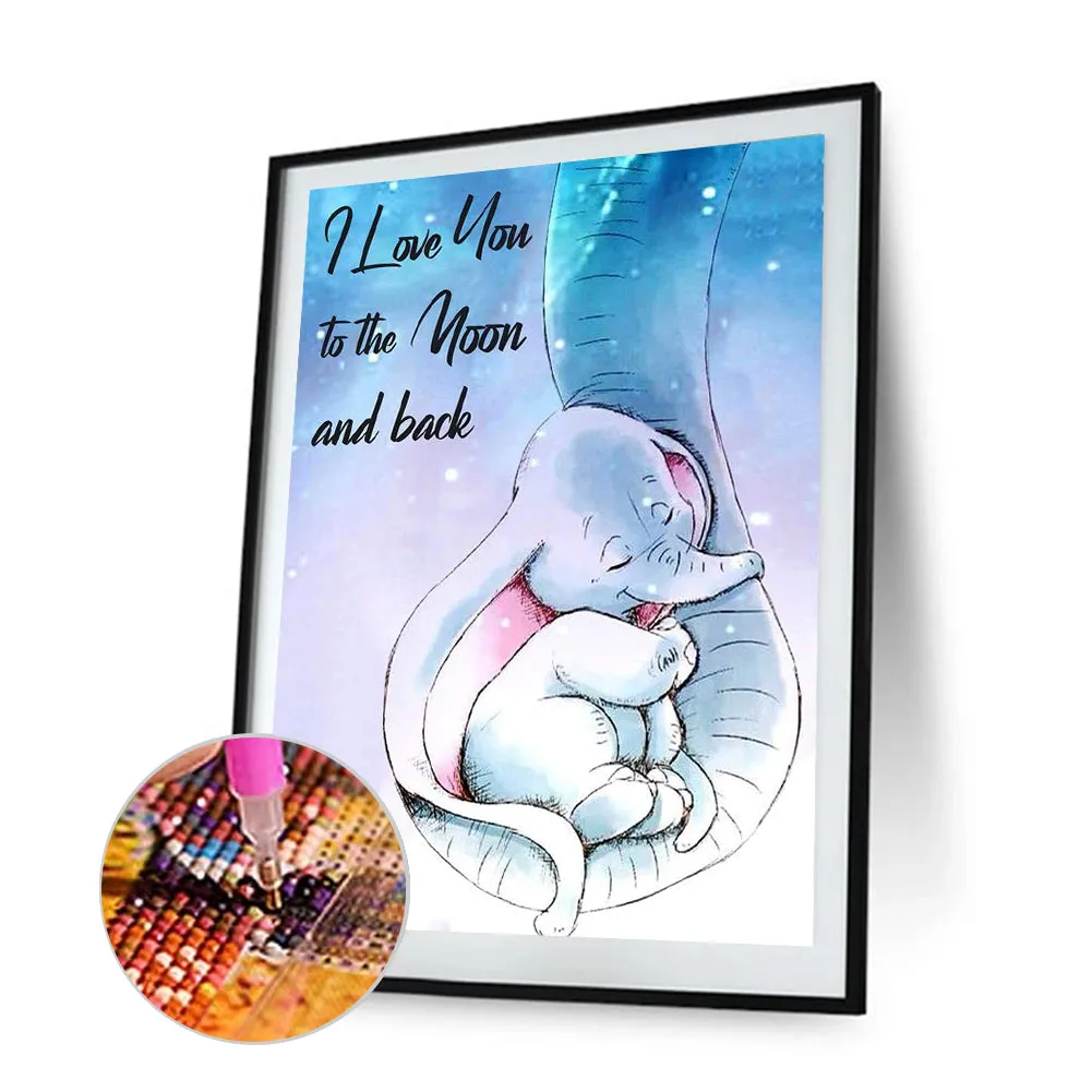 White Elephant - Full Round Drill Diamond Painting 30*40CM